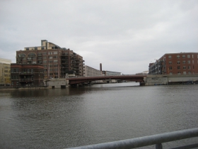 View of the Third Ward from The Point on the River.