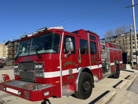 Engine Co. 26 Fire Truck at Repair Shop