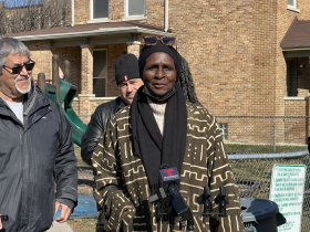 Betty Glosson speaks at Clementina Castro Park naming ceremony