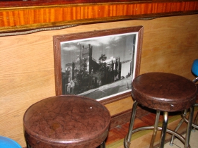 Old Pabst Brewery picture in bar.