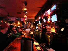Side of bar and view of patrons
