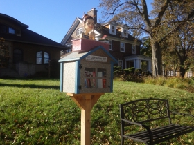 Little Free Library on N. HiMount Blvd. between W. Vine St. and W. Lloyd St.
