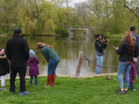 Fishing at Washington Park Pond