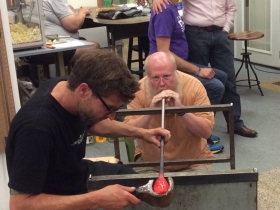 Glass blowing event for 50+ SAGE organized by LGBT center.