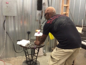 Glass blowing event for 50+ SAGE organized by LGBT center.