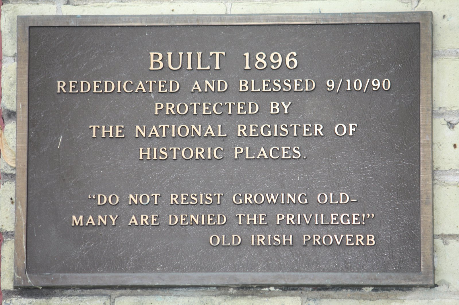 819 N. Cass St. marker. Do not resist growing old many are denied the privilege