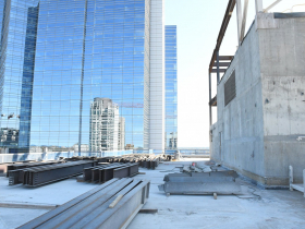 Reflecting in Northwestern Mutual Tower