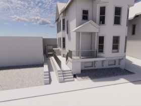 1119 E. Knapp St. New Stairs and Lift Rendering