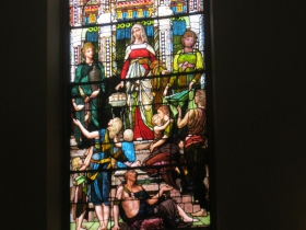 Stained glass in Immanuel Presbyterian Church.
