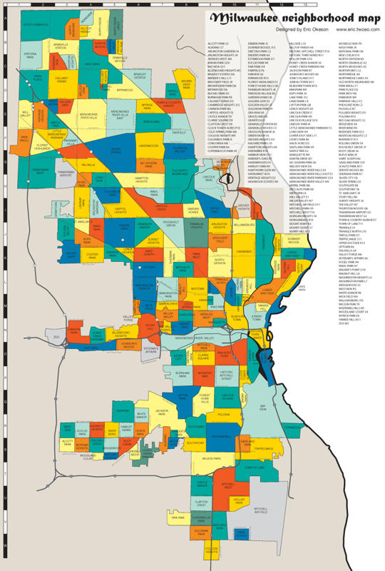 Neighborhood Map Of Milwaukee