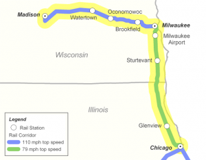 How the existing Hiawatha Service will be extended to Madison is illustrated in this image from WisDOT.