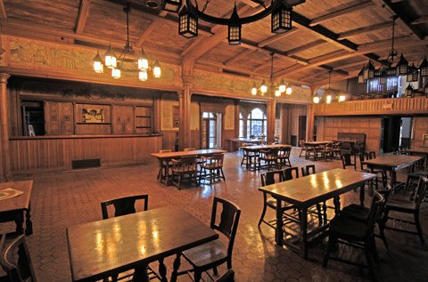 restored beer hall (courtesy of The Brewery)