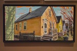 Painting of the houses on Clarke St.