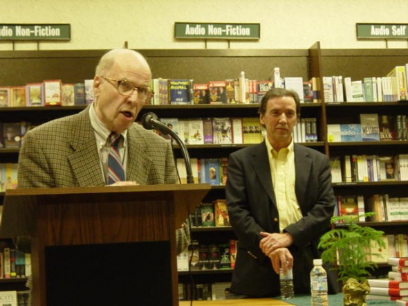 Gaylord Nelson and Bill Christofferson at a book signing in 2004.