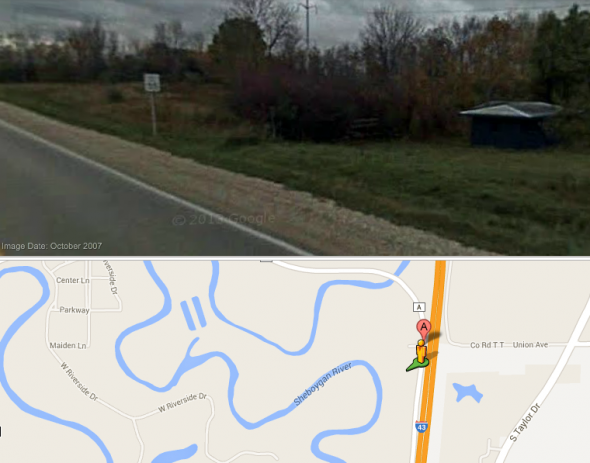 Posted 55mph and no shoulder, this Google maps image highlights a poorly engineered road. The engineers forgot to design for people walking and riding bicycles.