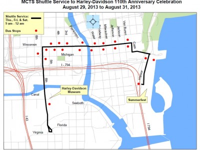 Ride the Downtown Shuttle to Harley-Davidson’s 110th