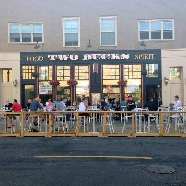 Divino Wine & Dine and Two Bucks Parklet. Photo taken August 18th, 2013 by Mariiana Tzotcheva