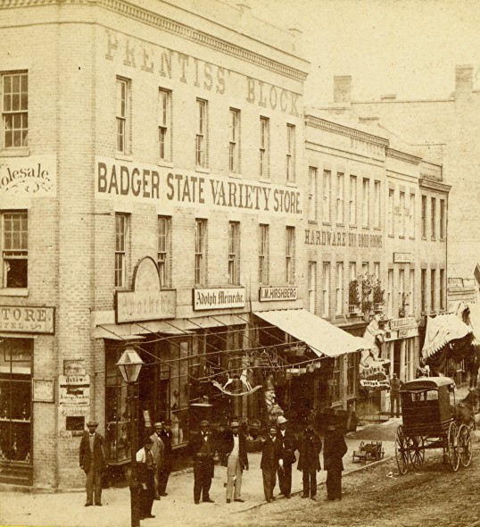 Prentiss Block circa 1860. Photo courtesy of Jeff Beutner.