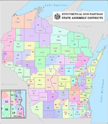 Hypothetical Non-Partisan State Assembly Districts
