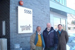 (left to right) Tony Perez, Warren Jones and Paul Williams were instrumental in developing Westlawn Gardens. (Photo by Kelly Meyerhofer)