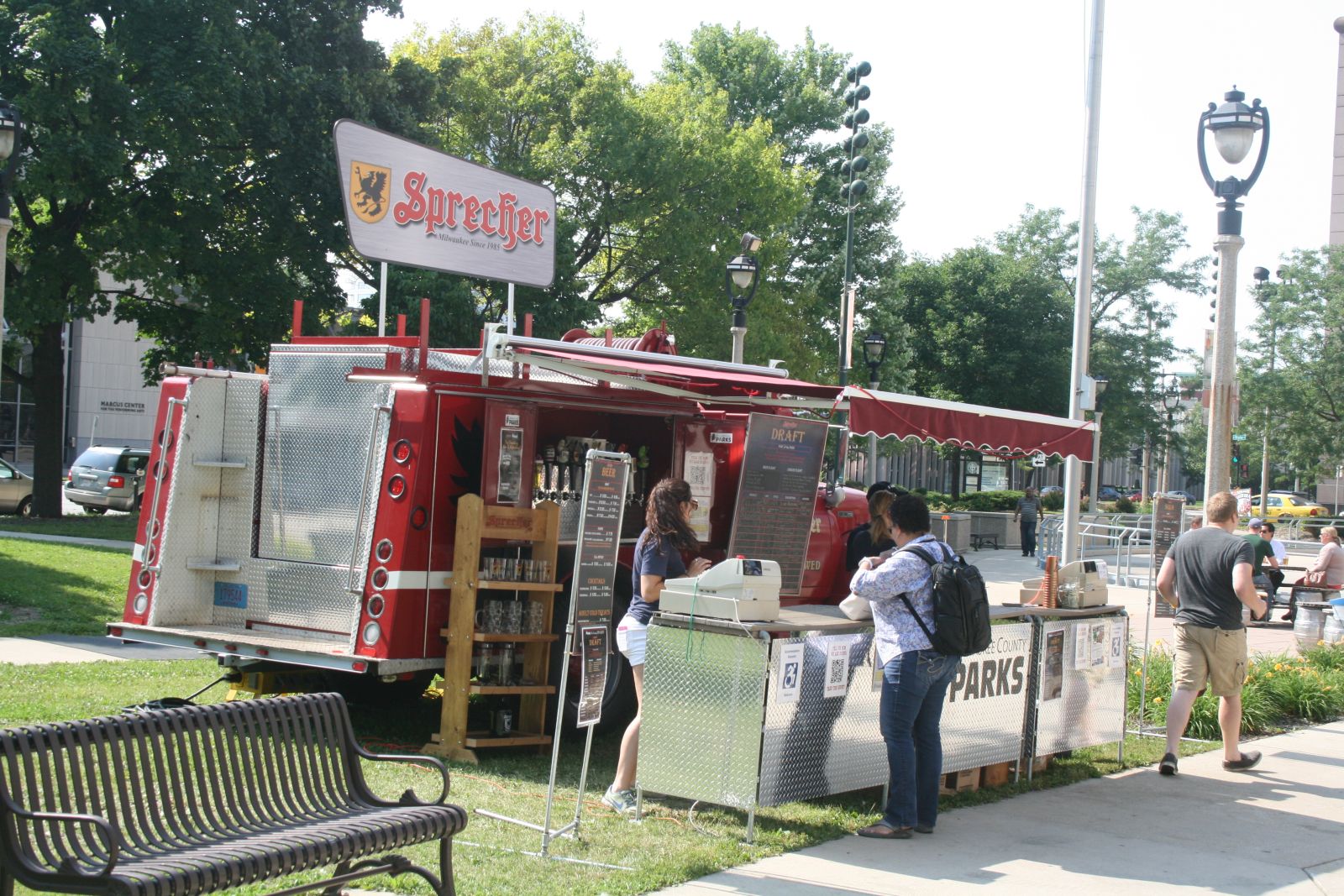 Sprecher Traveling Beer Garden. Photo by Jeramey Jannene.