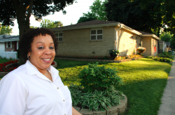 Linda Beard lives in the house that her mother purchased in 1994 with assistance from the city housing authority. (Photo courtesy of the Housing Authority of the City of Milwaukee)