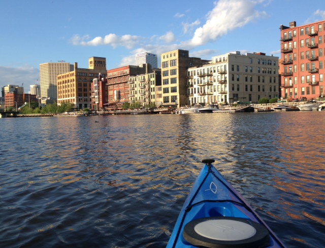 Kayaking through the Historic Third Ward. Photo courtesy of Beth Handle.