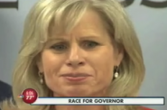 Mary Burke in a screenshot from a negative Walker campaign ad.