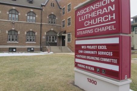 The Southside Organizing Committee is housed in the Ascension Lutheran Church building, 1300 S. Layton Blvd. (Photo by Edgar Mendez)