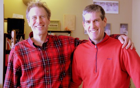 Dave Boucher (left), co-owner of Amaranth Bakery and Cafe, and Dan Bieser (right), founder and owner of Tabal Chocolate, are both located in the Washington Park area. (Photo by Molly Rippinger)
