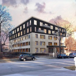 Current rendering of Sage On Prospect. Design by Joel Agacki.