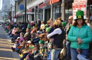Large crowds lined the route of the 2015 St. Patrick's Day Parade. Photo by Grace Fuhr.