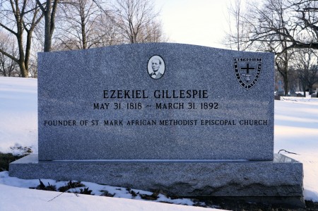 Gillespie is buried in Forest Home Cemetery. (Photo by Adam Carr)