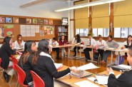 Carmen South high school students attend a freshman English class. (Photo by Sue Vliet)