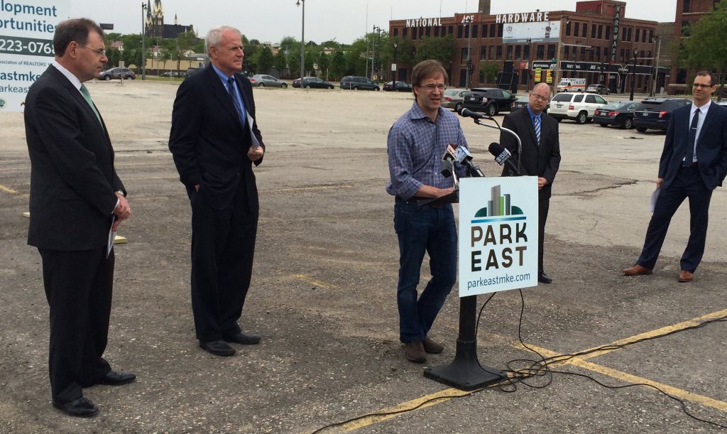 County Executive Chris Abele speaks as a press conference in 2014. Photo by Jeramey Jannene.