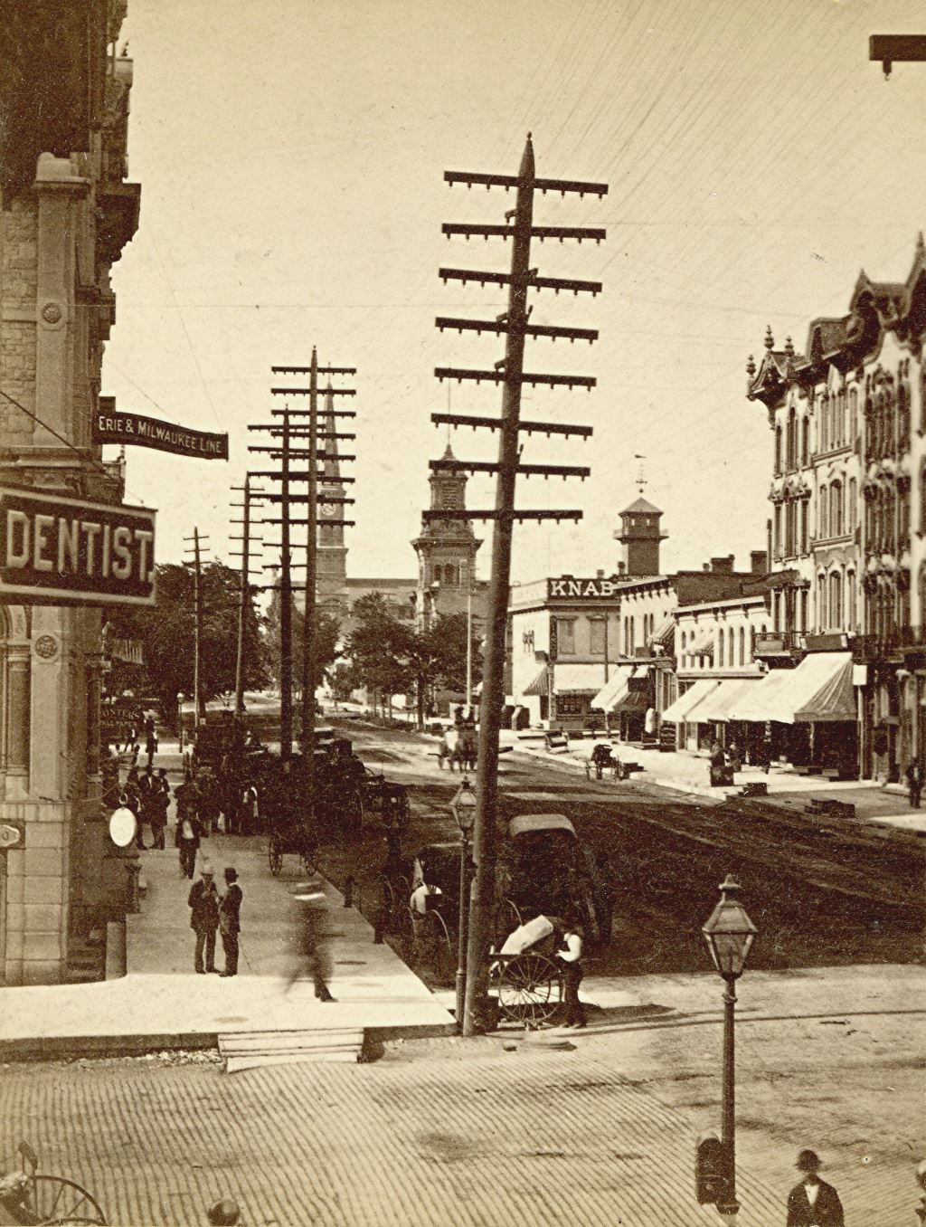 Broadway North of Wisconsin, 1879. Image courtesy of Jeff Beutner.