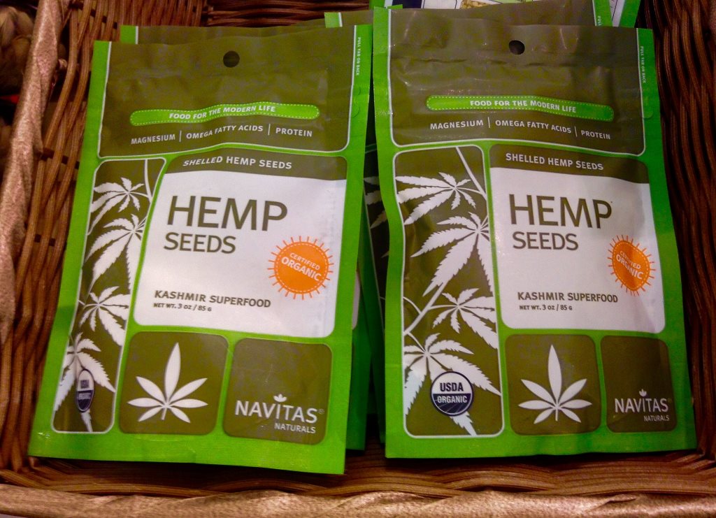 Hemp seeds at a Target store, and soon in your beer? Photo by Mike Mozart.