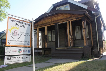 Government funding for the HOME Program, which helped rehab this house at 724 S. 38th St., declined 34 percent between 2006 and 2014. Photo by Matthew Wisla.