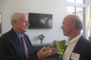 Mayor Tom Barrett and Gary Gorman at the opening of Frederick Lofts. Photo by Michael Horne.