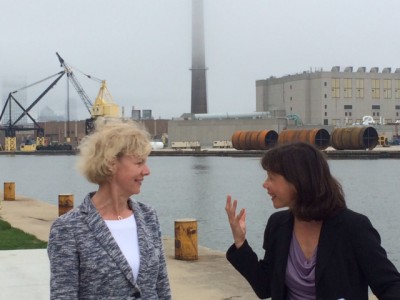 Tammy Baldwin Tours Milwaukee Harbor