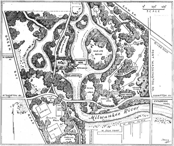 Map of Lincoln Park, 1938.