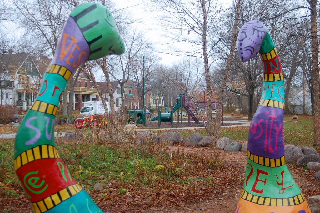 Snail’s Crossing Park, located on the 3000 block of Bremen Street, is one of 12 playgrounds to be rehabilitated as part of the MKE Plays Initiative. Photo by Edgar Mendez.