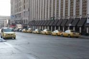 Cabs in front The Pfister. Photo by Jeramey Jannene.