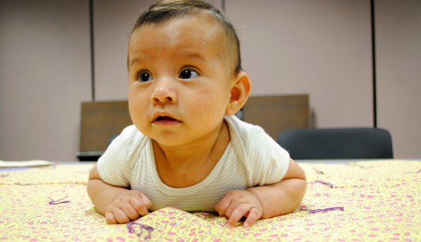 Baby on a blanket. Photo courtesy of the Nonprofit Center of Milwaukee.