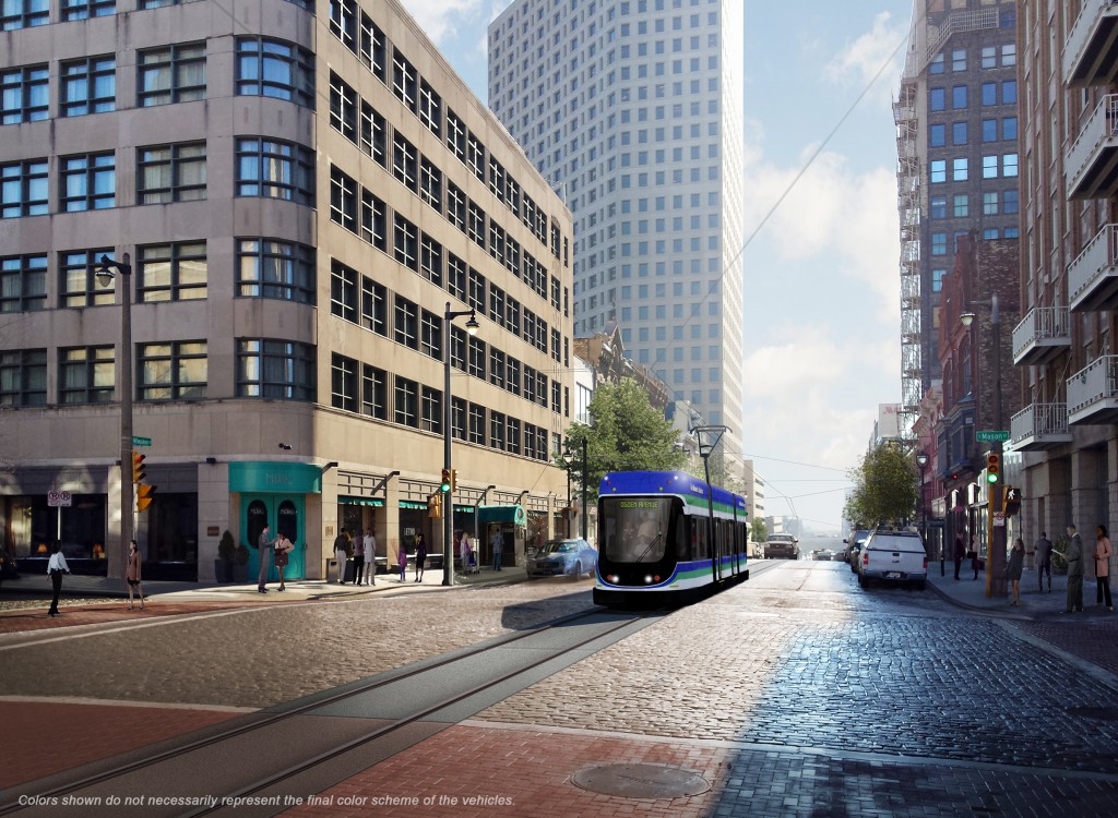 Milwaukee Streetcar on Milwaukee St.