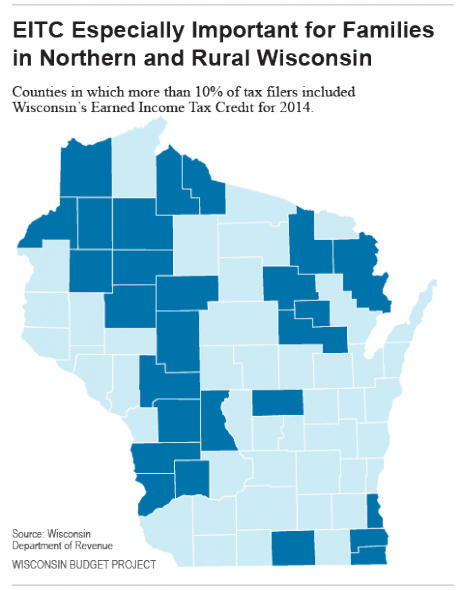 EITC Especially Important for Families in Northern and Rural Wisconsin