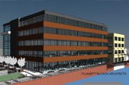 Wangard's proposed office building. Rendering by Plunkett Raysich Architects.