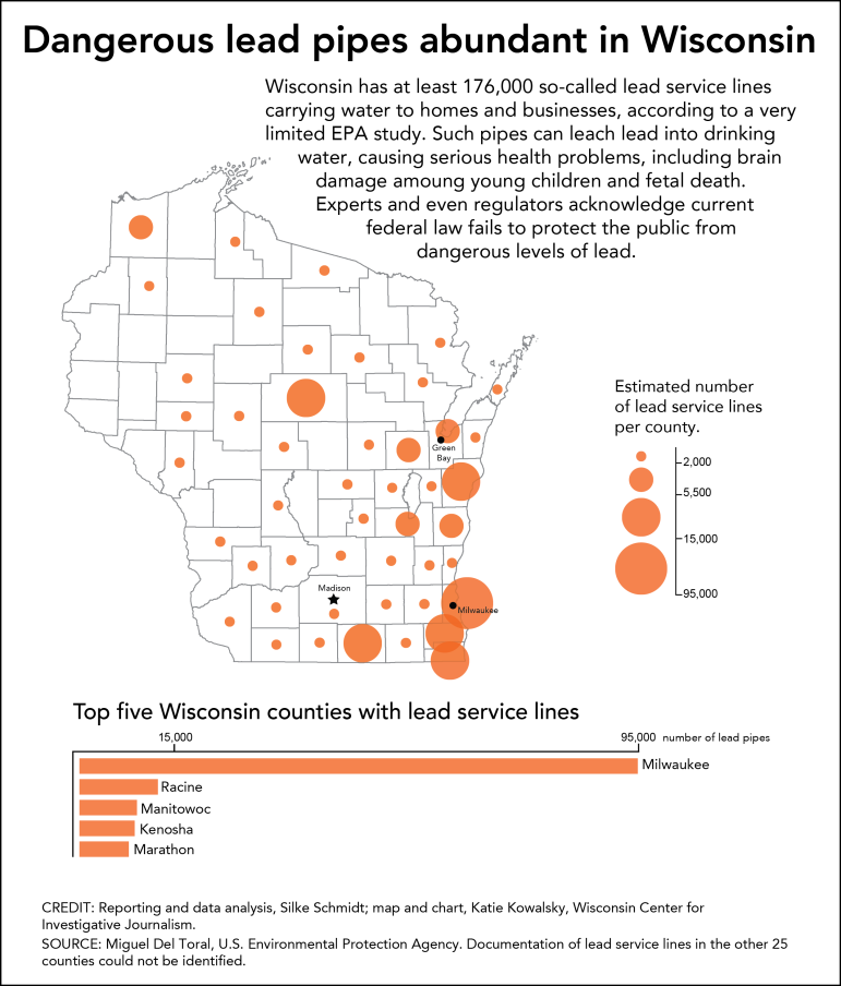 Dangerous lead pipes abundant in Wisconsin