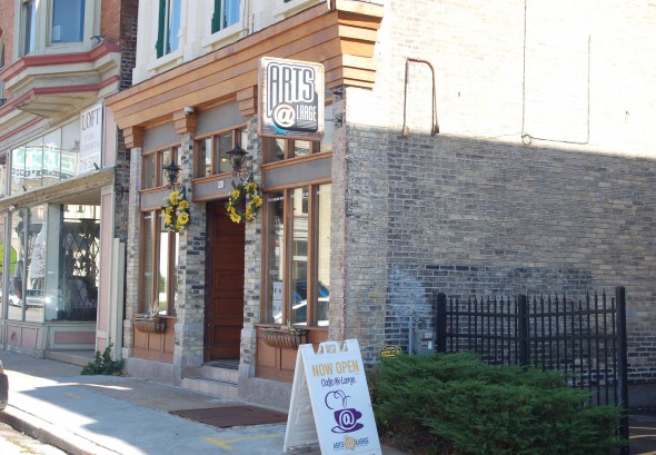 Arts @ Large is currently located in this rented building at 908 S. 5th St., where it operates a gallery and café. Photo by Andrea Waxman.