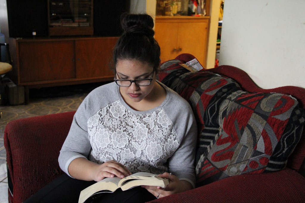 Lismari Montes, 15, enjoys reading as a way to cope with her depression. Photo courtesy of NNS.